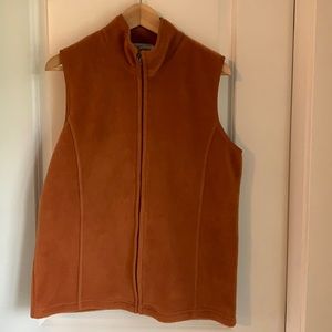 90s Fleece Vest - Burnt Orange - Small/Medium